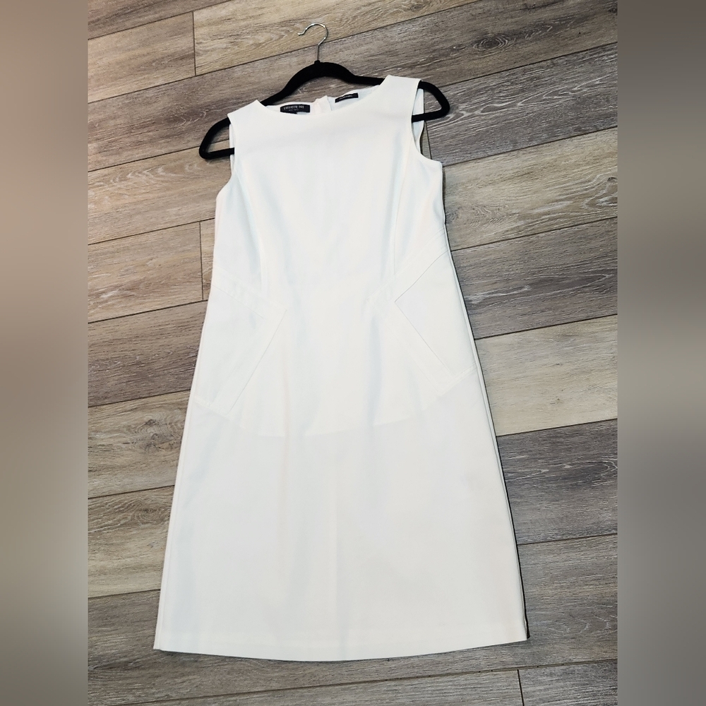 Lafayette 148 Sleeveless Cotton Blend Shift Dress size 8